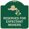 Signmission Reserved for Expectant Mothers W/ Stork & Baby Graphic Heavy-Gauge Alum, 18" L, 18" H, G-1818-23201 A-DES-G-1818-23201 - alternate 1